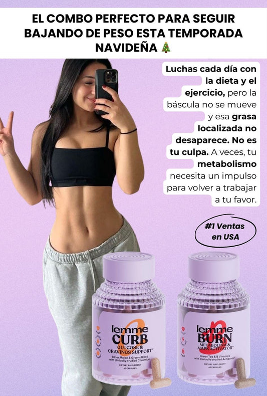 Lemme Curb and Burn 💜 - Metabolismo, apoyo a los antojos y control de peso (30 Porciones C/U)